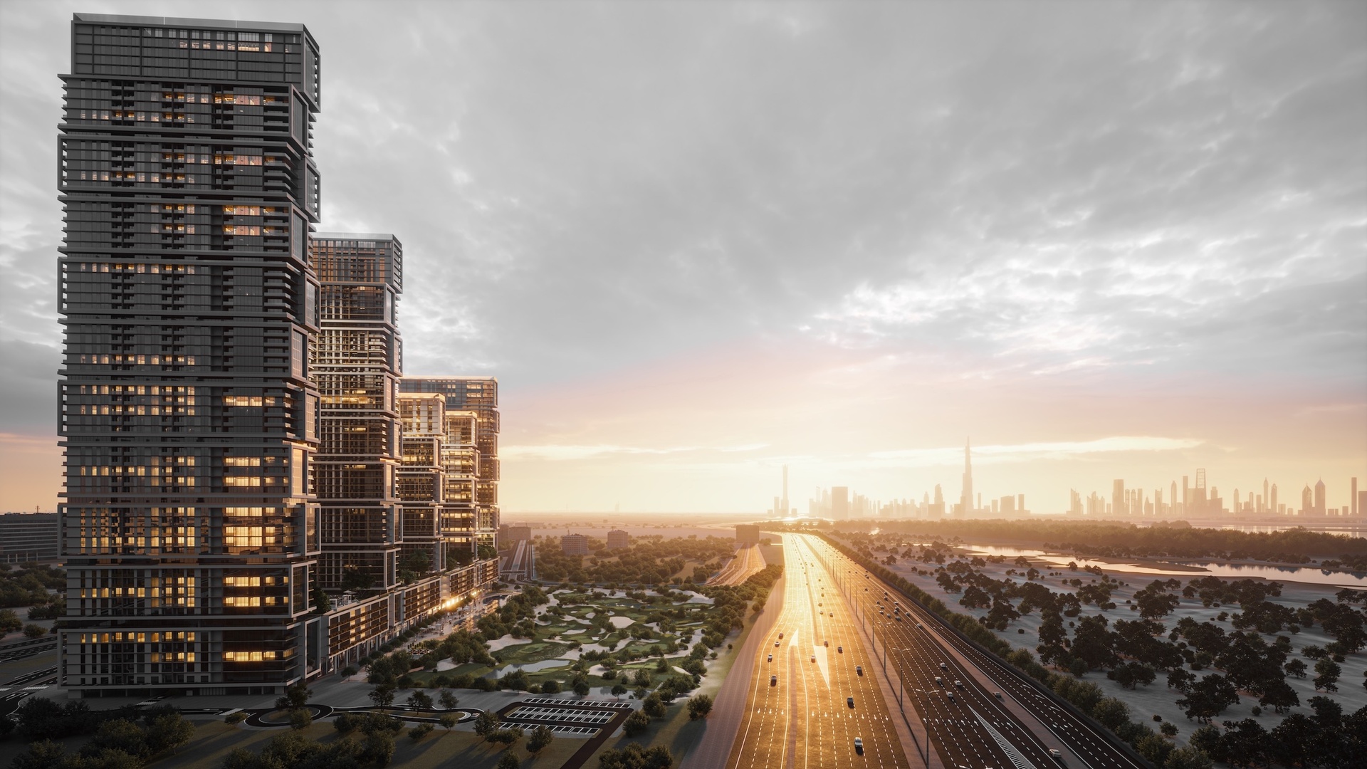 Уникальный жилой комплекс-небоскрёб из роскошных апартаментов и вилл на окраине центра Дубая